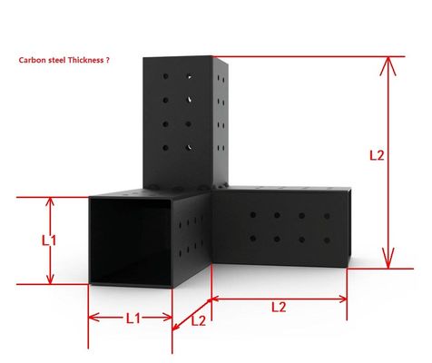 다목적 사용자 지정 검은색 가루로 코팅 된 철자 브래킷과 함께 높은 목재 스탠드 키트