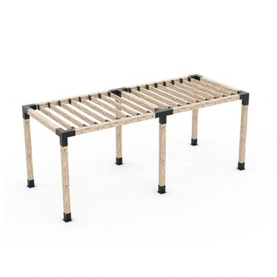 스탬핑 프로세스와 철강 브래킷이있는 높은 목재 스탠드 키트 6x6 페르골라