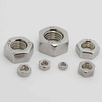 탄소 강철 스테인리스 강철 304 316 DIN934 ASTM 18.2.2 진크 가공으로 된 헥스 햄 너트