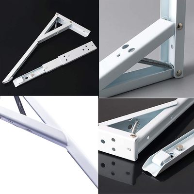 12" 스프링 로딩 폴딩 셸프 브래킷 산업 벽 장착용 1.5-2.0mm 두께