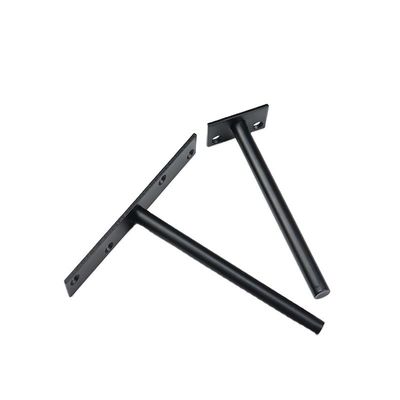 Black Wood Shelf Bracket Pattern with Customized Single-sided Bracket and Structure. 맞춤형 단면 브래킷 및 구조와 함께 검은색 목재 선반 브래킷 패턴