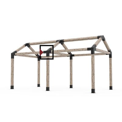 4x4 6x6 8x8 삼각형 스테인리스 스틸 키트용 맞춤형 블랙 메탈 페르골 브래킷